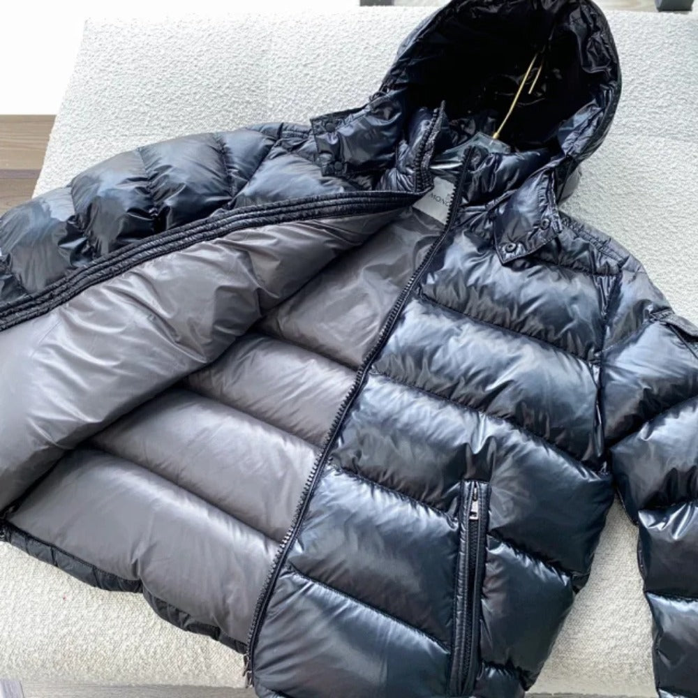 2024 New Winter Warm Down Jacket Men's Fashion Bright Short Down Coat Outdoor Light Waterproof White Duck Down Hooded Parka Men